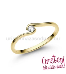 E105SLB07 - LABOR GYÉMÁNT:  0.07 CT (=2.6mm Ø) Eljegyzési Gyűrű