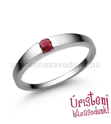 E10FR - RUBIN köves fehér arany Eljegyzési Gyűrű