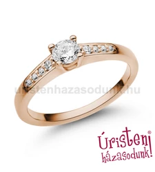 E115RB35 - GYÉMÁNT:  0.35 CT (4.0mm Ø) Eljegyzési Gyűrű