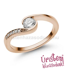 E119RLB41 - LABOR GYÉMÁNT: 0,41ct (4,5mm Ø) Eljegyzési Gyűrű