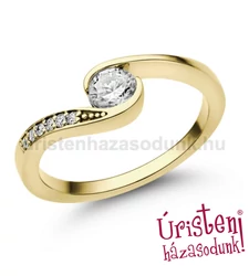 E119SLB41 - LABOR GYÉMÁNT: 0.41ct (4.5mm Ø) Eljegyzési Gyűrű