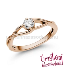 E120RB30 - GYÉMÁNT: 0,30ct (4,2mm Ø) Eljegyzési Gyűrű