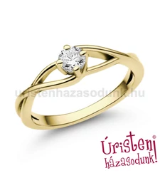 E120SB30 - GYÉMÁNT: 0,30ct (4,2mm Ø) Eljegyzési Gyűrű