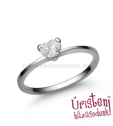 E15FZF - FEHÉR ZAFÍR köves fehér arany Eljegyzési Gyűrű