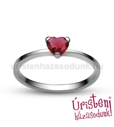 E15FR - RUBIN köves fehér arany Eljegyzési Gyűrű