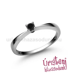 E1FBB - FEKETE GYÉMÁNT -  Eljegyzési gyűrű