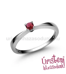 E1FR - RUBIN köves fehér arany Eljegyzési Gyűrű