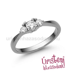 E208FZF_B - FEHÉR ZAFÍR - GYÉMÁNT KÖVES Eljegyzési gyűrű