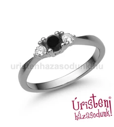 E208FBB_B - FEKETE GYÉMÁNT - GYÉMÁNT Eljegyzési gyűrű