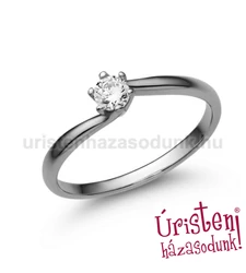 E209FC - CIRKÓNIA köves fehér arany Eljegyzési Gyűrű