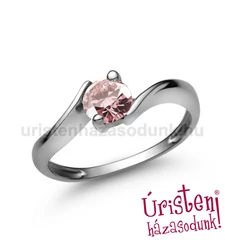 E20FZR - RÓZSASZÍN ZAFÍR köves fehér arany Eljegyzési Gyűrű