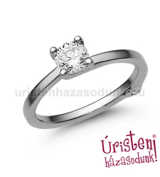 E211FZF_C - FEHÉR ZAFÍR KÖVES - CIRKÓNIA Eljegyzési gyűrű