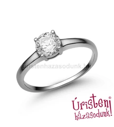 E24FZF - FEHÉR ZAFÍR köves fehér arany Eljegyzési Gyűrű