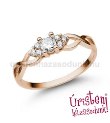 E301RC - CIRKÓNIA köves rozé arany Eljegyzési Gyűrű