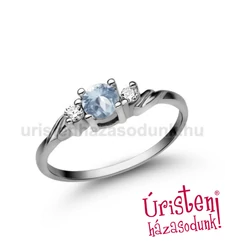 E304FK_C - AKVAMARIN - CIRKÓNIA Eljegyzési gyűrű