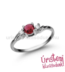 E304FR_C - RUBIN - CIRKÓNIA Eljegyzési gyűrű