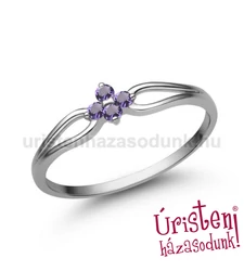 E305FM - AMETISZT KÖVES Eljegyzési gyűrű