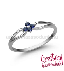 E305FZK - KÉK ZAFÍR KÖVES Eljegyzési gyűrű