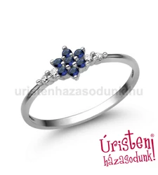 E306FZK_C - KÉK ZAFÍR - CIRKÓNIA KÖVES Eljegyzési gyűrű