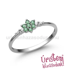 E306FS_C - SMARAGD - CIRKÓNIA Eljegyzési gyűrű