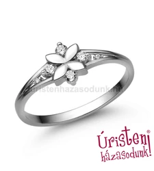 E308FLB14 - LABOR GYÉMÁNT:  0.14 CT (2.0mm Ø) Eljegyzési Gyűrű