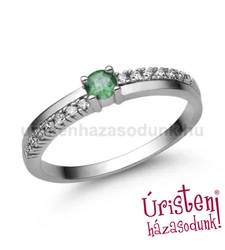 E311FS_B - SMARAGD - GYÉMÁNT Eljegyzési gyűrű
