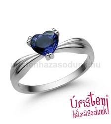 E313FZK - KÉK ZAFÍR KÖVES Eljegyzési gyűrű