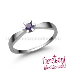 E315FM - AMETISZT KÖVES Eljegyzési gyűrű
