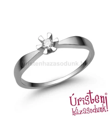 E315FB06 - GYÉMÁNT:  0.06 CT (=2.5mm Ø) Eljegyzési Gyűrű