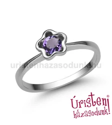 E323FM - AMETISZT KÖVES Eljegyzési gyűrű