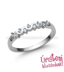 E328FK_C - AKVAMARIN - CIRKÓNIA Eljegyzési gyűrű