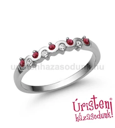 E328FR_C - RUBIN - CIRKÓNIA Eljegyzési gyűrű