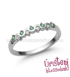 E328FS_C - SMARAGD - CIRKÓNIA Eljegyzési gyűrű