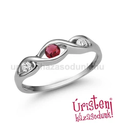 E336FR_C - RUBIN - CIRKÓNIA Eljegyzési gyűrű