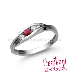 E337FR_C - RUBIN - CIRKÓNIA Eljegyzési gyűrű
