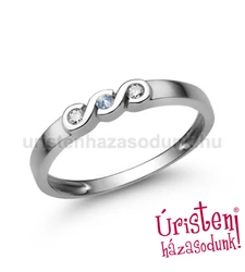 E338FK_C - AKVAMARIN - CIRKÓNIA Eljegyzési gyűrű