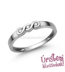 E338FZF_C - FEHÉR ZAFÍR - CIRKÓNIA KÖVES Eljegyzési gyűrű