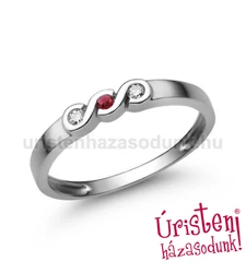 E338FR_C - RUBIN - CIRKÓNIA Eljegyzési gyűrű