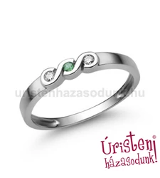 E338FS_C - SMARAGD - CIRKÓNIA Eljegyzési gyűrű