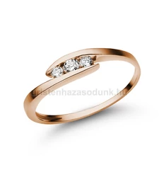 E339RC - CIRKÓNIA köves rozé arany Eljegyzési Gyűrű