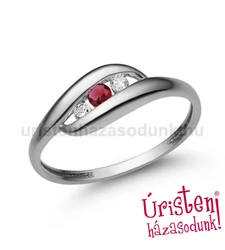 E340FR_C - RUBIN - CIRKÓNIA Eljegyzési gyűrű