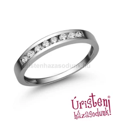 E344FC - CIRKÓNIA köves fehér arany Eljegyzési Gyűrű
