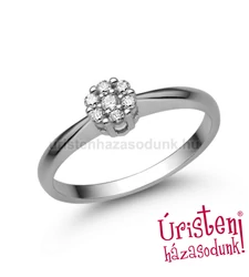 E347FC - CIRKÓNIA köves fehér arany Eljegyzési Gyűrű