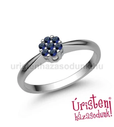 E347FZK - KÉK ZAFÍR KÖVES Eljegyzési gyűrű
