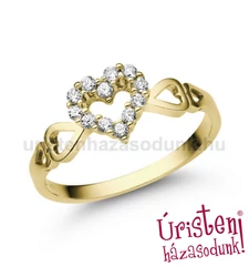 E351SC - CIRKÓNIA köves sárga arany Eljegyzési Gyűrű