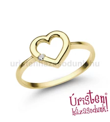 E352SC - CIRKÓNIA köves sárga arany Eljegyzési Gyűrű