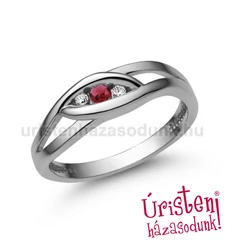 E354FR_C - RUBIN - CIRKÓNIA Eljegyzési gyűrű