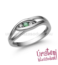 E354FS_C - SMARAGD - CIRKÓNIA Eljegyzési gyűrű