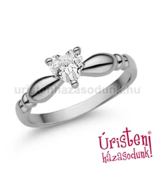 E359FC - CIRKÓNIA köves Fehér arany Eljegyzési Gyűrű