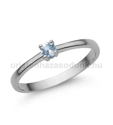 E365FK - AKVAMARIN köves Fehér arany Eljegyzési gyűrű